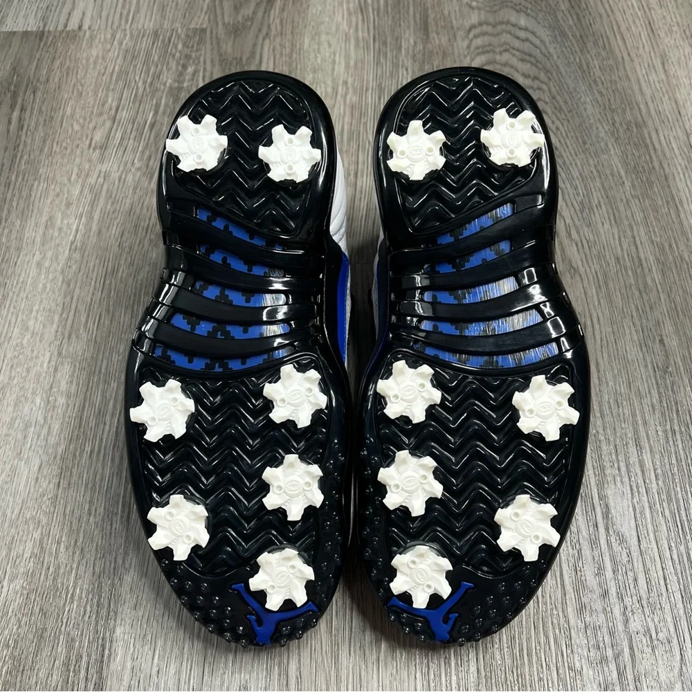 New Air Jordan 12 Low Golf White Game Royal Black Men’s‎ Sz 7 DM9015-105 Spikes
